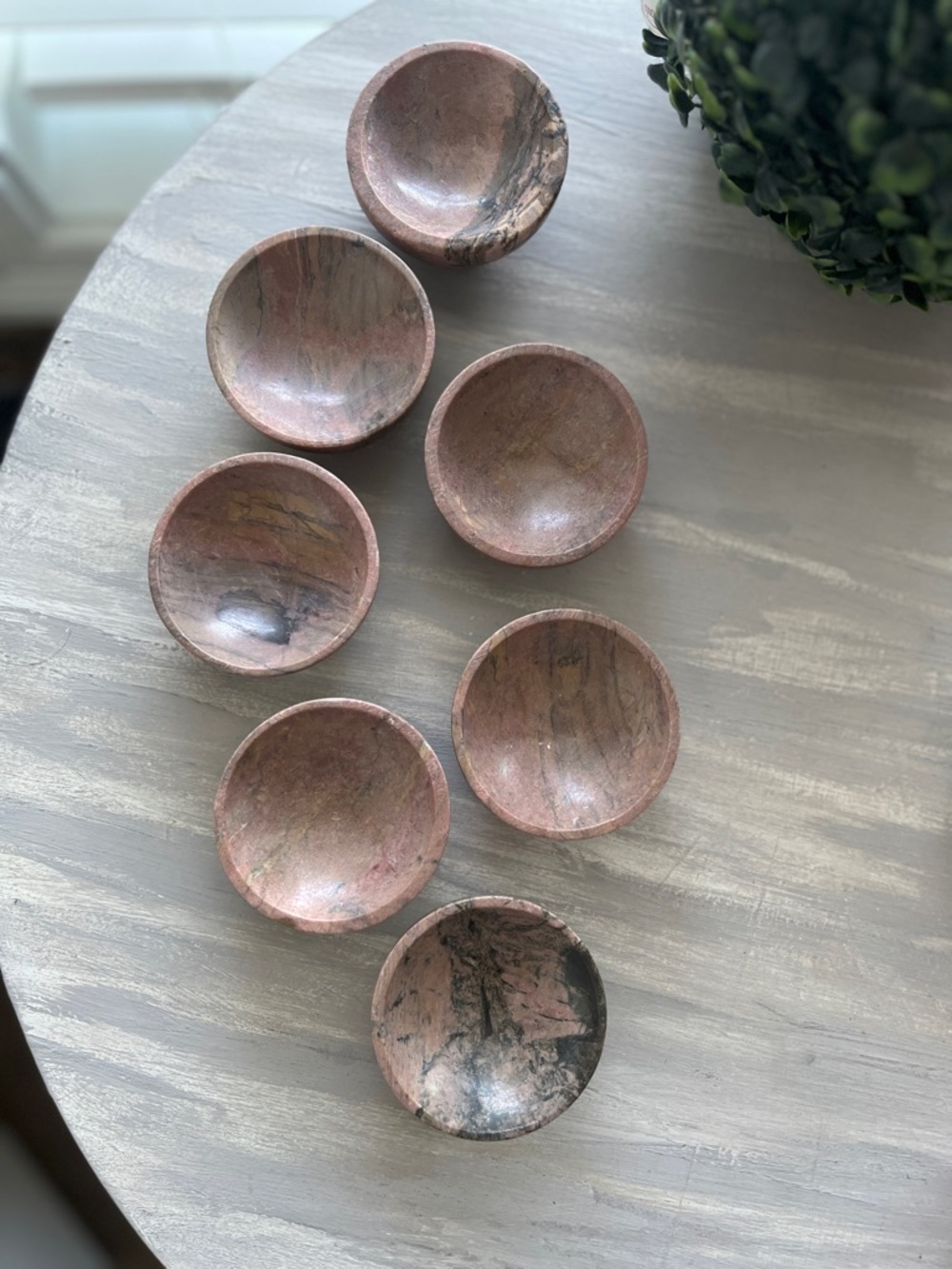 Rhodonite bowl